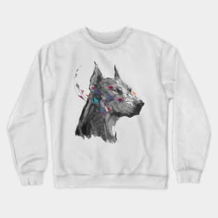 Dog Abstract Splash Crewneck Sweatshirt